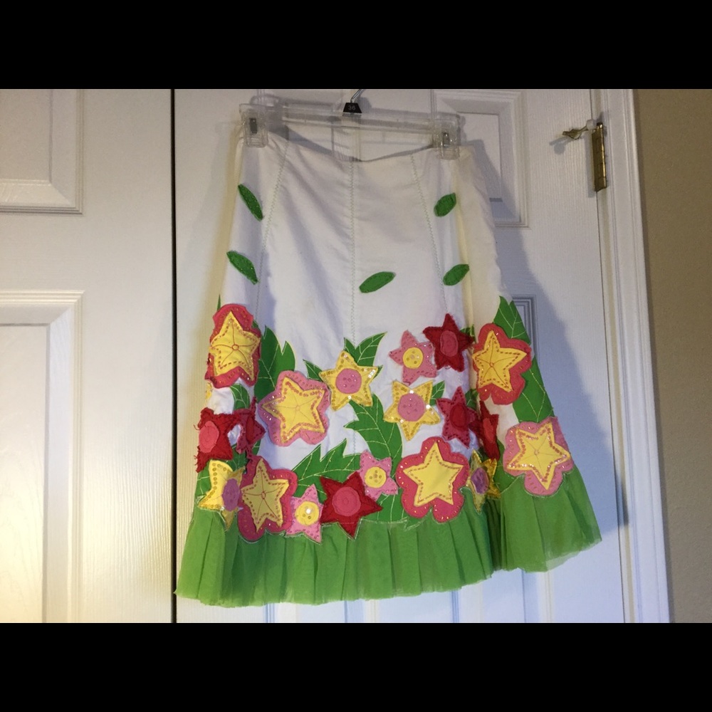 Spring Beaded Skirt by Basil and Maude